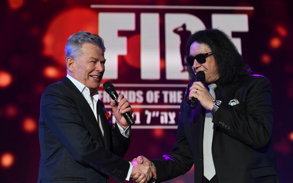 Gene Simmons of KISS at the FIDF fundraiser in 2017.