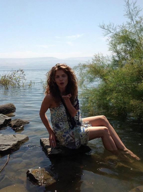 AnnaLynne McCord at the Sea of Galilee, Israel.