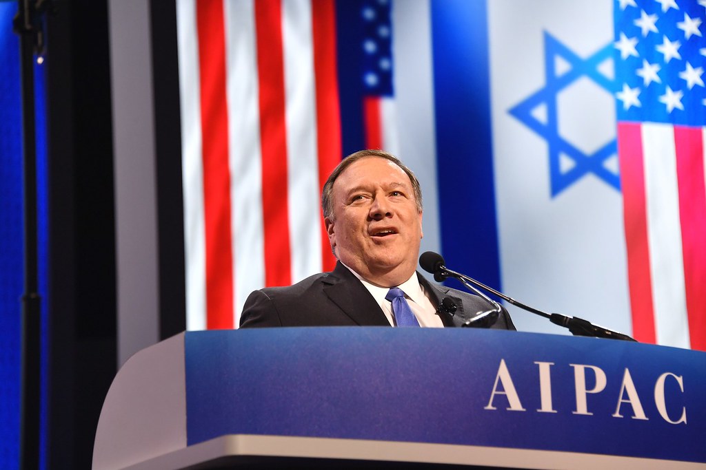Mike Pompeo, U.S. Secretary of State, at Israel Lobby group AIPAC.