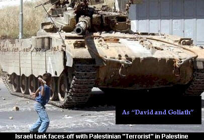 Israeli tank vs Palestinian child